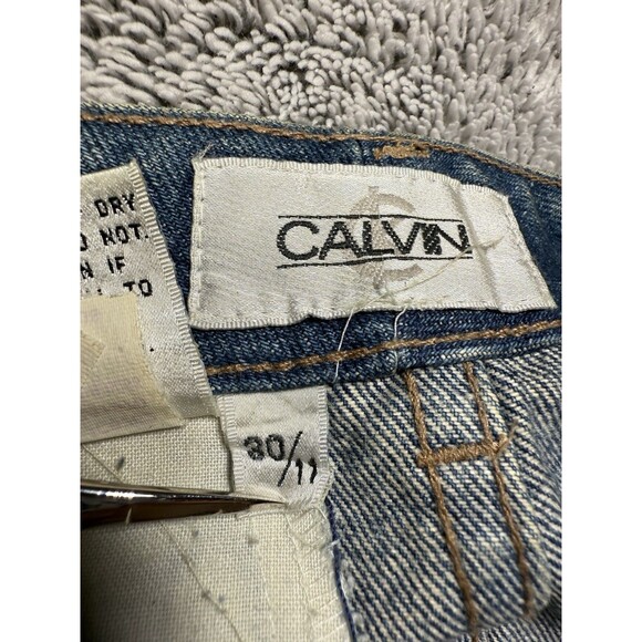 Vtg Calvin Klein Pleated Jeans Womens 28” High Rise Straight Mauritius 80s Rare - Picture 13 of 16